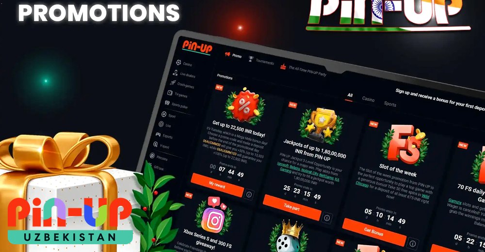 PIN UP bonus paketi va bepul aylanishlar